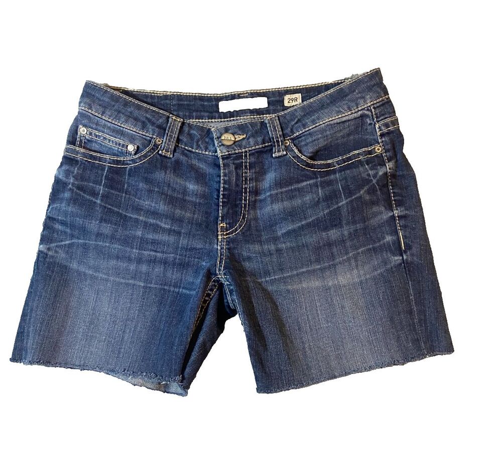 BKE Denim Payton Shorts Women Tag 29 Blue Jean Distressed Cut Offs  33 in Waist